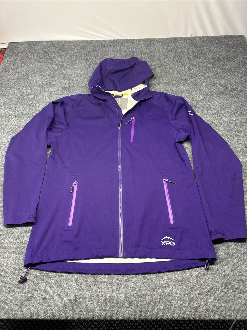 Cabela's XPG Purple Hooded Ski Jacket with Contrast Zippers